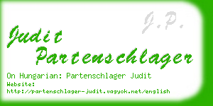 judit partenschlager business card